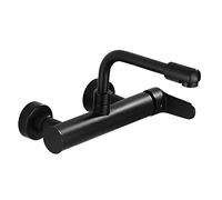 Montaje de Pared de Grifo de Cocina, de Fregadero de Cocina giratorios giratorios de Cocina Caliente y fría Fiscal de Cocina negro-37 cm (28 cm)