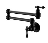 Montaje de Pared del Grifo de Relleno de Marihuana, con Brazos de Giro de Doble articulación Mate Negro