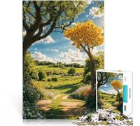 Montaje de Patrones Camino Iluminado por el Sol hacia el árbol Puzzles de 1000 Piezas para Adolescentes 26x38cm Toda la Familia.