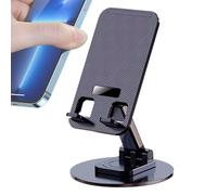 Montaje de teléfono de escritorio plegable: soportemóvil de escritorio ajustable, soportede tableta giratoria con marco de metal | Base portátil sin deslizamiento para la visualización de la mesa de