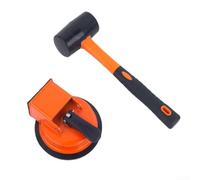 Montaje de ventosa multiusos con mazo de goma seguro para superficies para correcciones de suelos y trabajos de instalación de paneles (martillo de ventosa)
