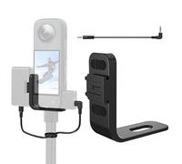Montaje de zapata fría Para Insta360 X5 Cámara Receptor Audio Soporte Adaptador Para dji Mic 2 con cable de audio Micrófono inalámbrico externo invisible Accesorios