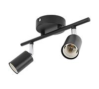 Montaje Empotrado Techo Pista Luz Titular 2 Luz Giratoria Ajustable Portalámparas para E27 Bombilla Led Bombillas