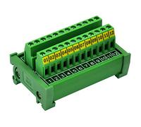 Montaje en carril DIN 24A/400V Módulo de distribución de bloque de terminales de tornillo de 12 posiciones