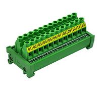 Montaje en carril DIN 30A/300V Módulo de distribución de bloque de terminales de tornillo de 12 posiciones