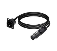 Montaje en panel macho XLR tipo D a conector macho/hembra Cable de paso, convertidor de alimentación/paso de micrófono de 3 pines(XLR-Female,20m)