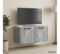 Montaje en pared con almacenamiento elegante minimalista 59 5 x 31 x 30 cm | Mueble para TV de pared Gris Sonoma 59,5 x 31 x 30 cm, Soporte mural con 2 puertas, Armario flotante ahorra espacio para