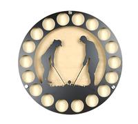Montaje en pared de la exhibición de la bola de golf - Funda del soporte de la colección de hierro | Elegante Rack de Golf con ranuras de rejilla para Almacenamiento de Recuerdos, organización de