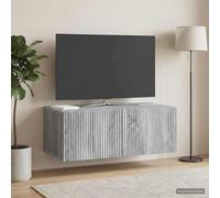 Montaje en pared Madera Resistente Diseño Moderno Rectangular Gris 78 5 x | Mueble para TV de pared 78,5 x 41 x 30 cm Gris Sonoma, Gabinete Flotante con Puertas, Repisa de Entrenamiento para Sala de