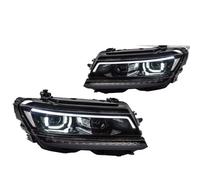 Montaje Faros Conjunto Faro LED Para Coche DRL Lámpara Cabeza Hid Ojo Ángel Haz Bi Xenón Accesorios Para VW Para Tiguan 2016 2017 2018 2019 2020 2021 2022 Delanteros Automóvil(Right Hand Drive)