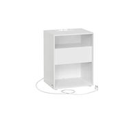 Montaje Ultrarrápido sin Herramientas Toolless Mesita de Noche Blanco Mate