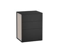 Montaje Ultrarrápido sin Herramientas Toolless Mueble TV Negro Tinta y Beige Capuchino