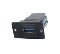 Montaje vertical USB 3.0 con dos tomas de acceso más rápidas, herramienta de transferencia de datos menos instalación para PC, portátil, sistemas de almacenamiento externos, montaje en panel negro