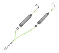 Montajes de pesca en el mar | Montaje para gato | Atractor Anti-enganche de doble anzuelo con flotadores invertidos para peces costeros, surf y trolling