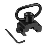 Montajes giratorios de Eslinga Picatinny con rotación de 360°, Soporte de riel Picatinny de Eslinga Tradicional y de 2 Puntos con botón pulsador de 1,25" QD Sling giratorios - Negro (Paquete de 1)