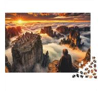 Montaña al Atardecer Puzzle para Adultos Puzzle de 1000 Piezas Persona Contemplativa Relajación Regalo Hogar 38x26cm/1000pcs