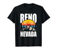 Montaña Aventura Retro Bosque Pino Árboles Reno Nevada Camiseta