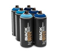 Montana Black - Bote de spray (6 unidades, 400 ml), color azul