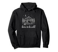 Montaña Bosque Tienda Estrellas Luna Camping Naturaleza Desierto Sudadera con Capucha