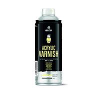 Montana Colors Barniz Acrílico, Spray 400ml, Transparente Mate, El embalaje puede variar
