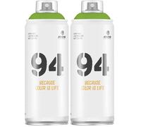 Montana Colors MTN 94 Flúor Verde Fluorescente, Spray 400ml (Paquete de 2)