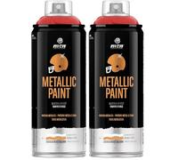 Montana Colors MTN PRO Metalizado Rojo R-3032, Spray, Rojo, 400 ml (Paquete de 2)