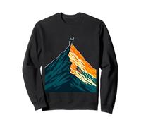 Montaña Cumbre Escalada Aventura Silueta Sudadera