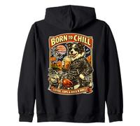 Montaña de Berna Bebiendo café en un en una Moto Vintage Sudadera con Capucha