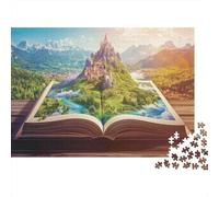 Montaña de Cuento Libro Abierto Puzzle de 1000 Piezas Papel para Adultos Paisaje Puzzle para Toda la Familia Decoración Regalo 70x50cm/1000pcs