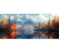 MontañA Diamond Painting Grande 60x120cm, 5D Diamond Painting Adultos RíO, DIY Manualidades Adultos Kit Punto de Cruz, Cuadro Diamantes de Imitación Kit Bordado, Decoracion Hogar Regalo 4-9800
