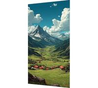 Montaña Diamond Painting Paisaje Diamond Painting Kit Completo, Pintura Diamante Adultos Niños, 5D Cristal Strass Punto de Cruz Puzzle Manualidades para Decoración de Pared del Hogar 30x60cm db0-20u