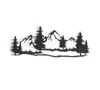 Montaña. Escultura de Metal. Arte de Pared, Adorno de Pared, Elemento Decorativo, Souvenir, Cartel, Póster, Naturaleza, Cordillera, Sierra, Cumbre. Regalo para Amigos y Pareja. (Montaña, 43 x 31 cm.)