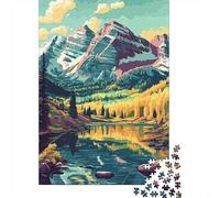 Montaña Lago Paisaje 1000 Piezas Cartón Grueso Rompecabezas Conjunto Coleccionistas Imposible Difícil Desafío Juego Educativo 38x26cm/1000pcs