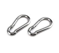 montaña, Mosquetón Resistente de 80 x 8 mm con Resorte y Hebilla Seguridad EDC for Escalada, Deportes, Yoga, hamacas, Columpios, llaveros Capacidad hasta 230 kg(2 Pieces)