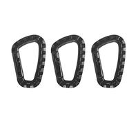 montaña, Mosquetón táctico de plástico for Cadetes, Senderismo y Acampada, 6 o 3 Unidades(3pcs Black)