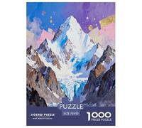 montaña Nieve, Juego De Puzzle De 1000 Piezas, Diseño Colorido Y Atractivo, Ideal para Familias O Amigos, Recomendado Desde 8 Años, Naturaleza Humanista, 70x50cm/1000pcs