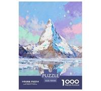 montaña Nieve, Rompecabezas De 1000 Piezas, Imágenes Vibrantes Y Detalladas, Ideal para Momentos Familiares O Exhibición, Recomendado Desde 8 Años, Naturaleza Humanista, 70x50cm/1000pcs