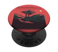 MONTAÑA NOSTÁLGICA, Arte Pixel LOFI, Paisaje DE Mapa DE bits PopSockets PopGrip Adhesivo