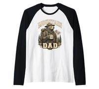 Montaña Papá Mejor Papi Oso Senderismo Al Aire Libre Papa Camiseta Manga Raglan