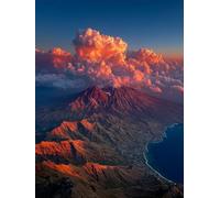 MontañA Pintar por Numeros Adultos, Pintar por Numeros Niños Cielo, Cuadros Manualidades Adultos Kits, DIY Paint by Numbers con Pinceles y Pinturas Acrílicas, Invierno Decoracion, 50x70cm I-6326