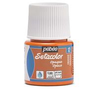 Pébéo 295-012 Setacolor-Pintura para Tejidos y Telas opacos-Alta Cobertura-Efecto Mate-Frasco 45 ml, Naranja, 45