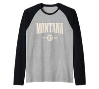 Montana PNW Orgullo Vintage Camiseta Manga Raglan