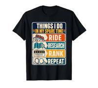 Montaña Rusa Cosas Que Hago en mi Tiempo Libre Divertido Retro Camiseta gráfica económica