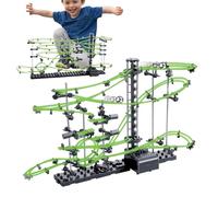 Montaña rusa - Pistas de bolas con pilas para niños de 12,99 pulgadas, que brillan en la oscuridad, juego de construcción, juego de laberinto para niños, entusiastas, familia, cumpleaños, Navidad