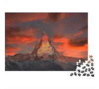 Montaña Sunset Peaks Puzzle 1000 Piezas para Amantes De Puzzles Noche En Familia Actividad Doméstica Más Vendido para Enmarcar Cartón Robusto 52x38cm/1000pcs