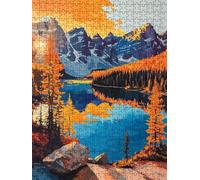 MontañA Sunset Puzzle 6000 Piezas, Rompecabezas Adultos Puzzle, Desafiante Puzzles de Decoración Juego de, Entretenimiento Juego Educativo para Toda la Familia, para Regalo Decoración DX0YL7-910