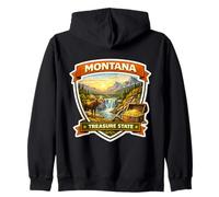 Montana The Treasure State Souvenir Memorabilia Viaje de visitante Sudadera con Capucha