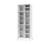 Montana Vitrina Ripple IV 69.6x187.2x38 cm NewWhite-ben chrome