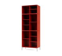 Montana Vitrina Ripple IV 69.6x187.2x38 cm Rosehip-ben chrome