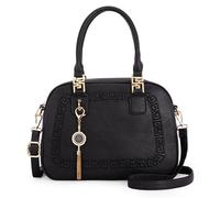 Montana West Bolso pequeño con asa superior para mujer, bolso cruzado tipo barril, S Negro